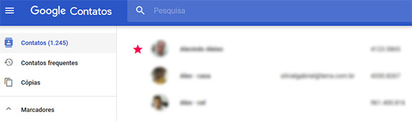 GMail contatos