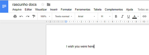Google Docs - tradução