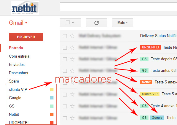 GMail marcadores