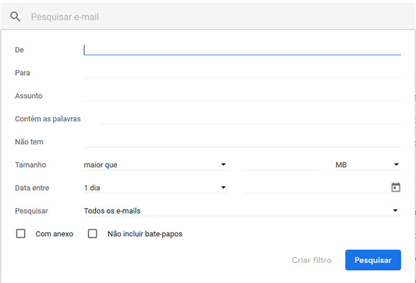 Pesquisa no GMail