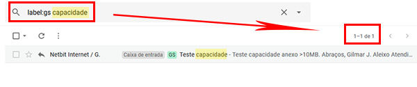 GMail busca de mensagens