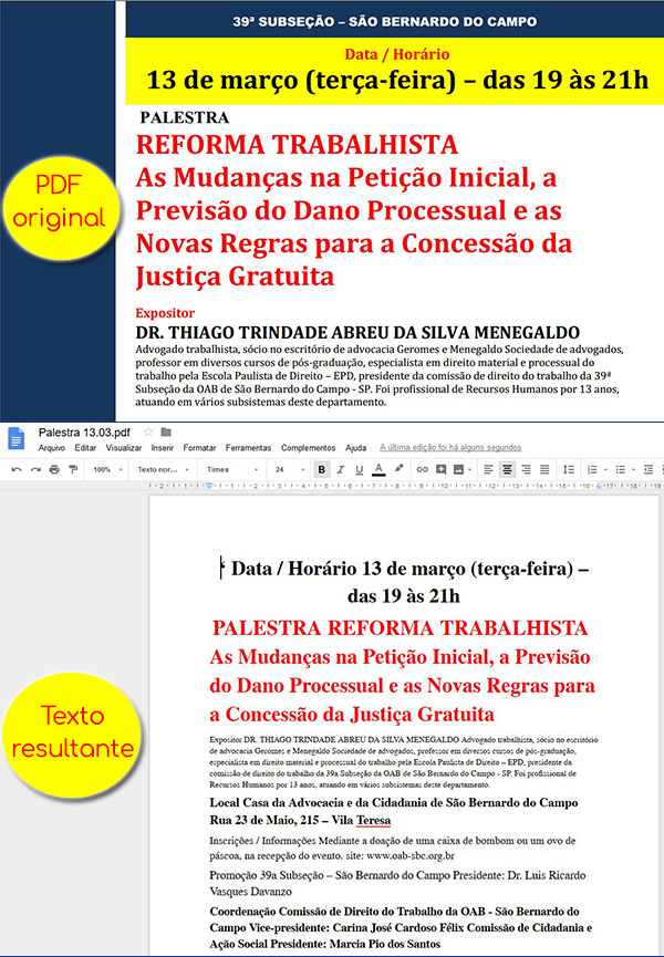 Converta imagens e pdf para texto editável