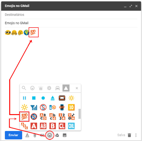 Emojis no GMail
