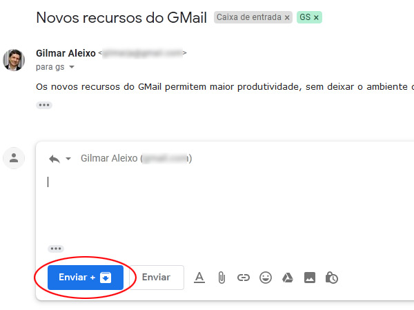 Enviar e arquivar no GMail
