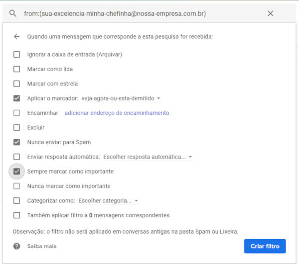 Melhorando o gerenciamento de mensagens no GMail