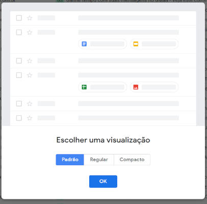 Densidade de exibição de mensagens