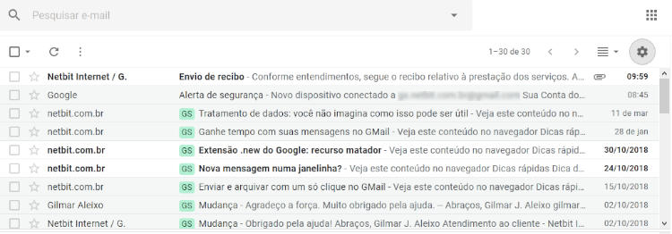 Exibição de com densidade compacta