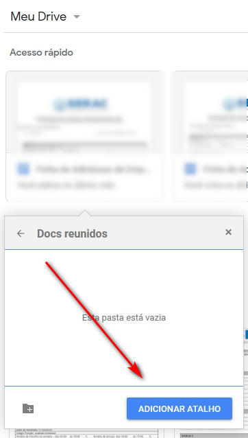 Adicioonando atalho