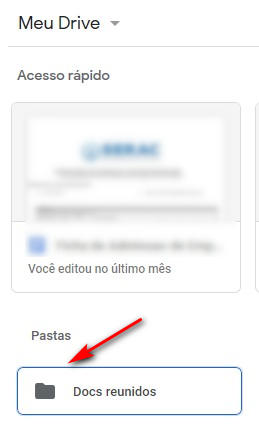 A pasta foi criada