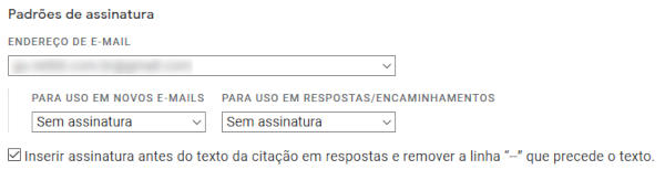 Área para gerenciar assinaturas