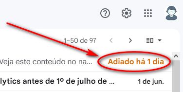 Indicador de mensagem adiada